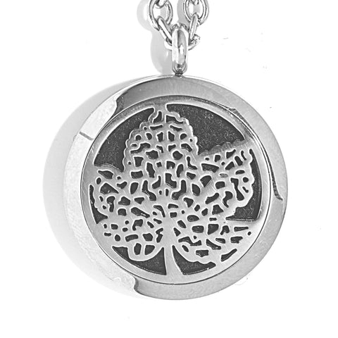 T-Zone Maple Leaf Locket Essential Oil Necklace