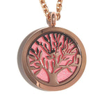 T-Zone Gold Tree Locket Essential Oil Necklace