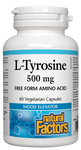 Natural Factors L-Tyrosine 500mg 60 Vegitarian Capsules
