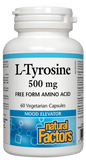 Natural Factors L-Tyrosine 500mg 60 Vegitarian Capsules