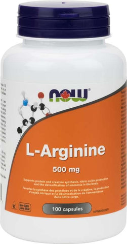 Now L-Arginine 500MG 100 Capsules