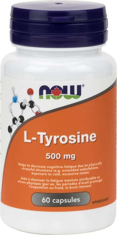 Now L-Tyrosine 500MG 60 Capsules