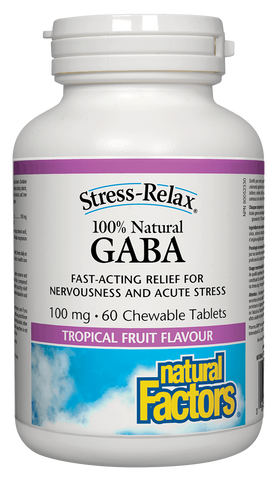 Natural Factors GABA 100mg 60 Chewable Tablet