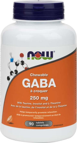 Now GABA 250Mg 90 Chewable Tablet