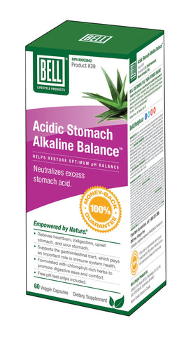 Bell Acidic Stomach Alkaline Balance 60 Veggie Capsules