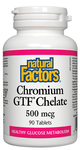 Natural Factors Chromium GTF Chelate 500MCG 90 Tablet