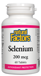 Natural Factors Selenium 200MCG 60 Tablet