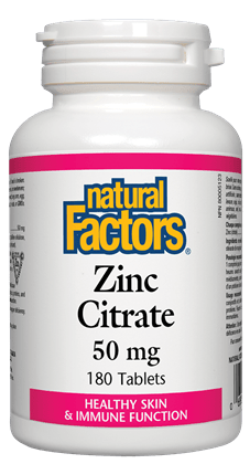 Natural Factors Zinc Citrate 50mg 180 Tablet