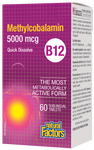 Natural Factors Vitamin B12 MEthylcobalamin 5000MCG 60 Sublingual Tab