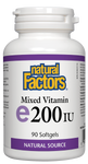 Natural Factors Mixed Vitamin E 200IU 90 Softgels