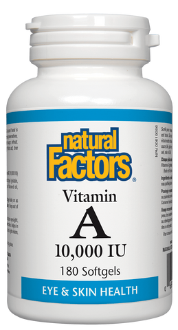Natural Factors Vitamin A 10,000IU 180 Softgel