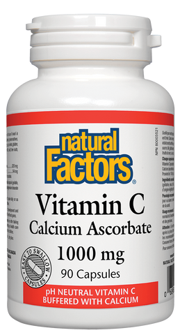 Natural Factors Vitamin C 1000MG Calcium Ascorbate 90 Capsules