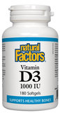 Natural Factors Vitamin D3 1000IU 180 Softgel