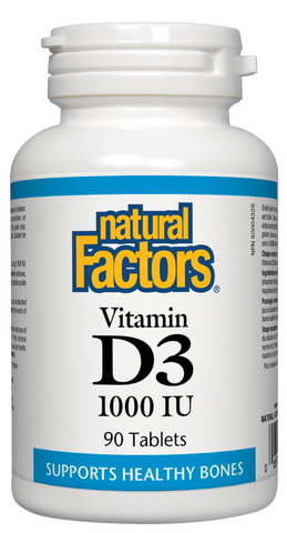 Natural Factors Vitamin D3 1000IU 90 Tablet