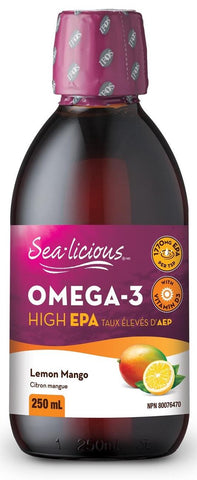 Sea-licious Omega 3 High EPA Lemon Mango 250ML
