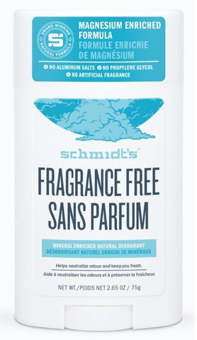 Schmidt Fragrance Free Deodorant 3.25OZ